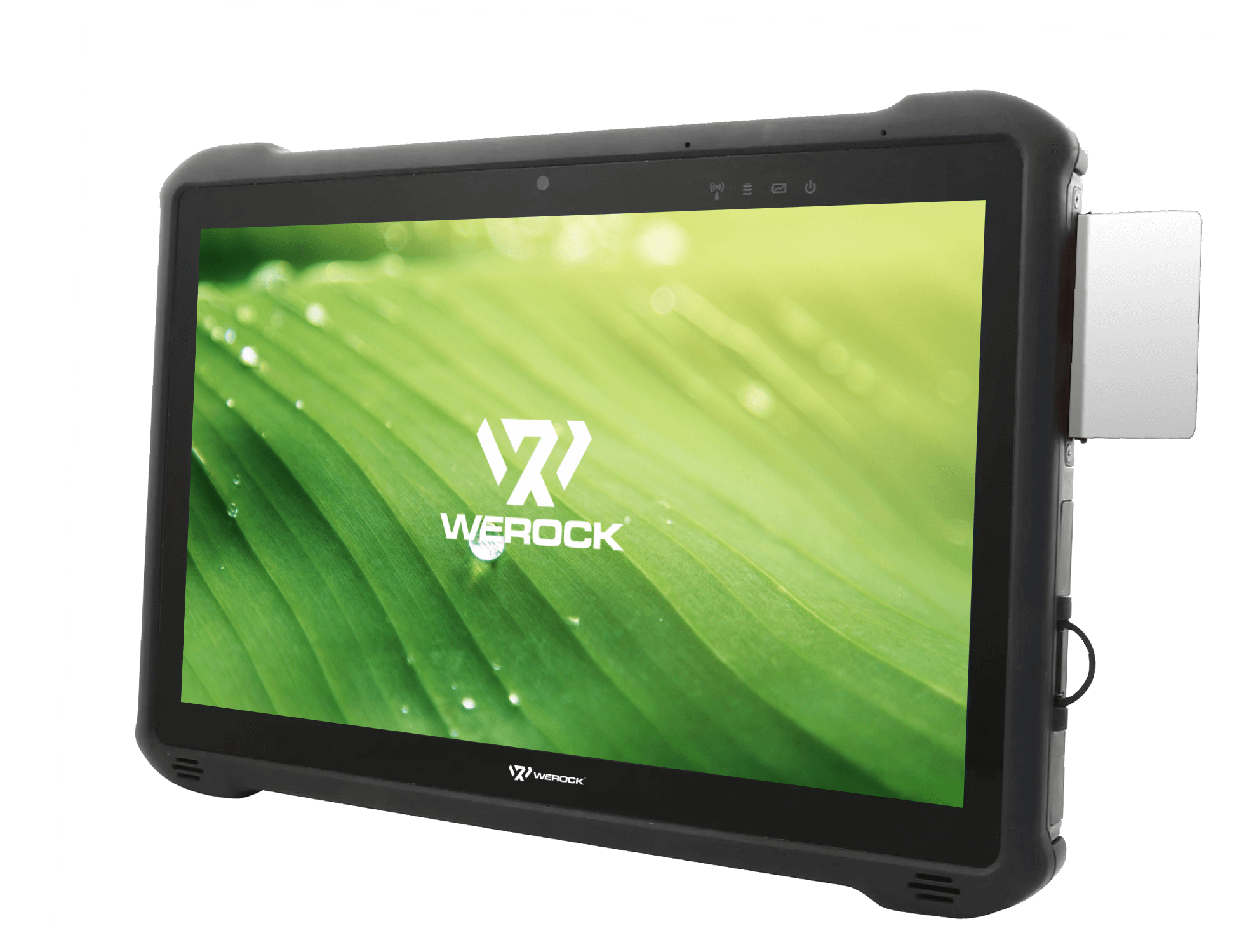 Rocktab U212 Rugged Tablet view from front with card reader