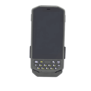 Scoria A104 Rugged Handheld Ansicht von vorne mit aufsteckbarem Akku